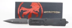 Microtech 227-1 DLCT Dirac Delta Black DLC Double Edge Dagger (USA) All Knife Brands