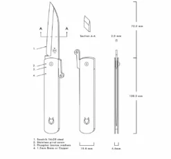Andersson & Copra Urban Husky Friction Folder Knife Brass (2.9