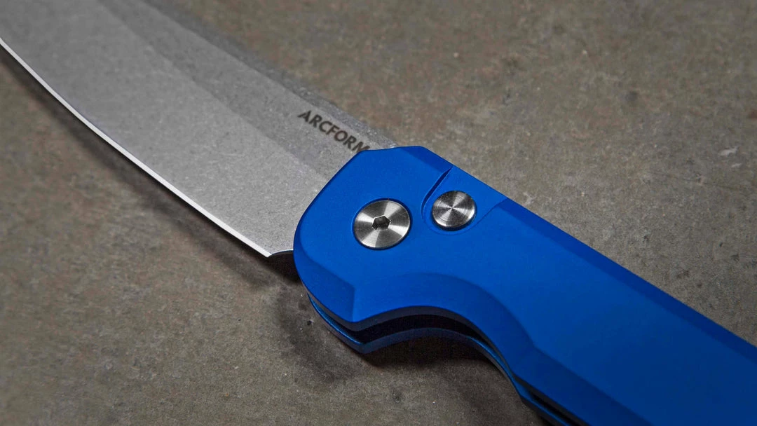 Brand new 👏 Arcform Blue Slimfoot ARC-061 Auto Knife Stonewash 3.1" 154CM (USA) 💯 6 Arcform Blue Slimfoot ARC-061 Auto Knife Stonewash 3.1" 154CM (USA)