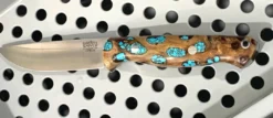 BARK RIVER KNIVES Bark River Gunny CPM 3V Knife Cholla Cactus W/ Turquoise - Gray Liners - Rampless #2