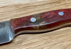 BARK RIVER KNIVES Bark River Mini-Aurora CPM 3V Knife Red & Natural #3 Elder Burl (USA)
