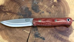 BARK RIVER KNIVES Bark River Ultralite Bushcrafter CPM 3V Firedog Micarta Black Liners Mosaic Pins