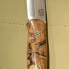 BARK RIVER KNIVES Bark River Ultralite Bushcrafter CPM 3V Spalted Maple Burl - Red Liners - Mosaic Pins