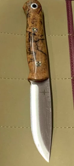 Budget 🌟 BARK RIVER KNIVES Bark River Ultralite Bushcrafter CPM 3V Spalted Maple Burl - Red Liners - Mosaic Pins 😍 10 BARK RIVER KNIVES Bark River Ultralite Bushcrafter CPM 3V Spalted Maple Burl - Red Liners - Mosaic Pins