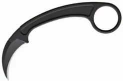 BASTINELLI CREATIONS All Knife Brands Bastinelli PiKa Fixed 1.65" Black Cerakote N690CO Hawkbill Blade