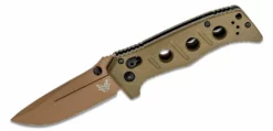 Benchmade 273FE-2 Shane Sibert Mini Adamas Folding Knife 3.25" CruWear Flat Dark Earth Plain Blade, OD Green