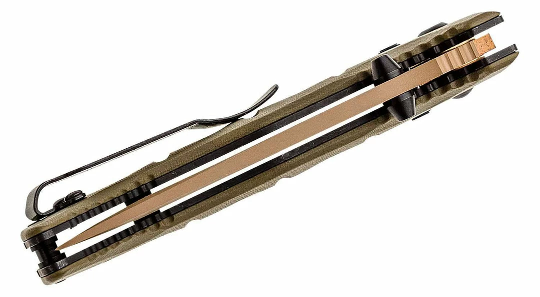 Outlet π Benchmade 273FE-2 Shane Sibert Mini Adamas Folding Knife 3.25" CruWear Flat Dark Earth Plain Blade, OD Green β 6 Benchmade 273FE-2 Shane Sibert Mini Adamas Folding Knife 3.25" CruWear Flat Dark Earth Plain Blade, OD Green