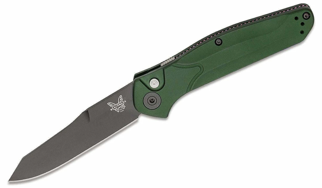 Promo ✔️ Benchmade 9400BK Osborne Auto Knife 3.4" S30V Black Plain Blade, Green Handles 💯 3 Benchmade 9400BK Osborne Auto Knife 3.4" S30V Black Plain Blade, Green Handles