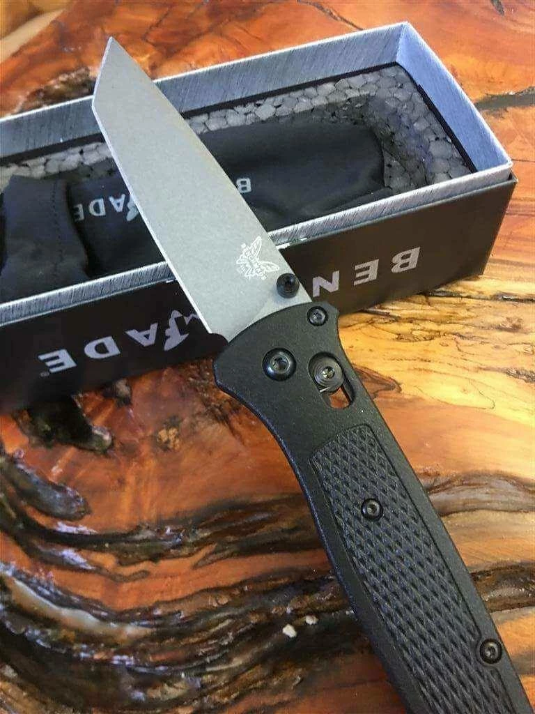 Cheap ❤️ Benchmade Bailout Knife Black Grivory (3.38" Gray) 537GY ✨ 3 Benchmade Bailout Knife Black Grivory (3.38" Gray) 537GY