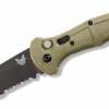 Benchmade Claymore Auto Folding Knife 9070SBK-1 CPM-D2 Ranger Green Grivory Handles