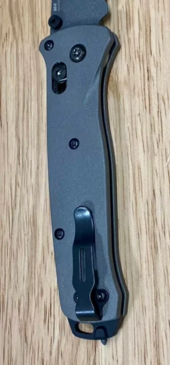 Promo 👍 Benchmade Semi-Custom Bailout Knife Titanium Handles (3.4" Gray) 🛒 21 Benchmade Semi-Custom Bailout Knife Titanium Handles (3.4