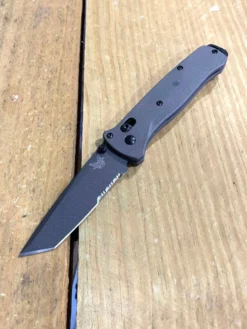 Benchmade Semi-Custom Bailout Knife Titanium Handles (3.4" Gray)