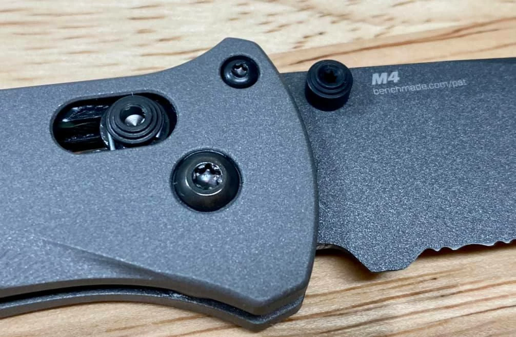 Promo 👍 Benchmade Semi-Custom Bailout Knife Titanium Handles (3.4" Gray) 🛒 10 Benchmade Semi-Custom Bailout Knife Titanium Handles (3.4" Gray)