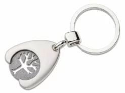Boker 150004 Damascus Trolley Coin With Keychain
