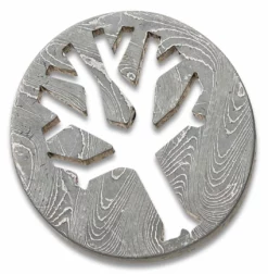 Boker 150004 Damascus Trolley Coin With Keychain