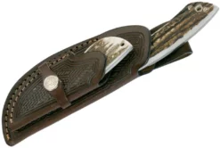 Boker Arbolito Hunter's Combo Caper Gut Hook Knife Stag Handles