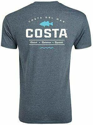New 🥰 Costa Topwater Short Sleeve T 👚 Shirt (Dark Heather) 🎉 3 Costa Topwater Short Sleeve T Shirt (Dark Heather)