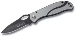 CRKT Pazoda 2 Folding Knife 2.125" Plain Blade, Stainless Steel Handles