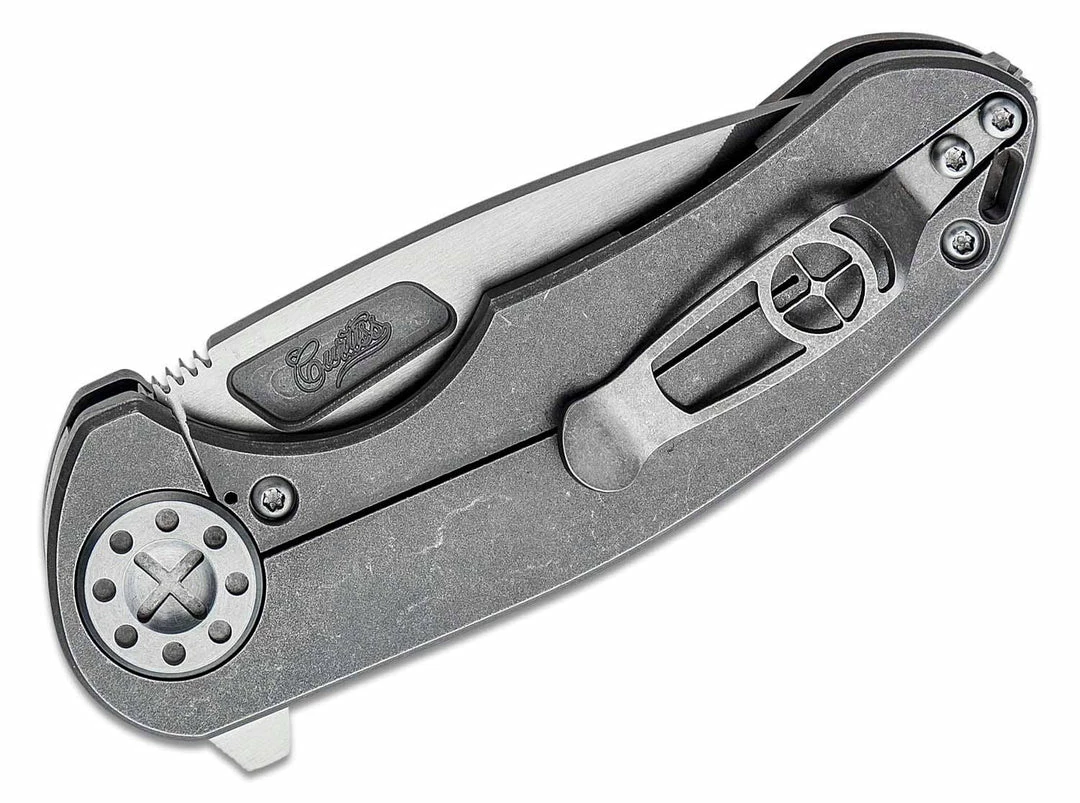 Outlet π CURTISS CUSTOM KNIVES Curtiss F3 Medium Flipper Knife 3.25" CTS-XHP Slicer Blade, Standard Titanium Handles - F3 Medium SL/FL π 5 CURTISS CUSTOM KNIVES Curtiss F3 Medium Flipper Knife 3.25" CTS-XHP Slicer Blade, Standard Titanium Handles - F3 Medium SL/FL