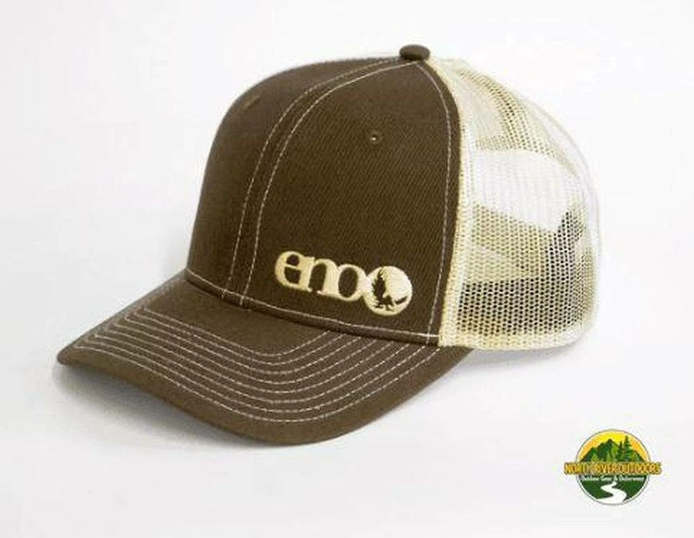 Promo π ENO Trucker Hat Brown W/ Khaki Mesh π― 3 ENO Trucker Hat Brown W/ Khaki Mesh