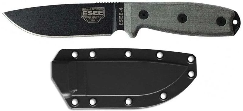 Buy π₯ ESEE 4P-B Black Blade Plain Edge, Micarta Handle Black Sheath Clip Plate All Knife Brands π₯° 3 ESEE 4P-B Black Blade Plain Edge, Micarta Handle Black Sheath Clip Plate All Knife Brands