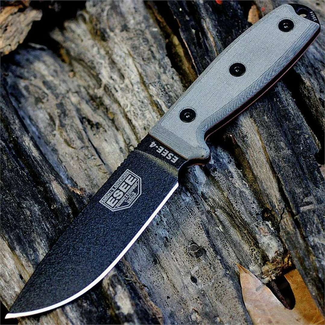 Buy π₯ ESEE 4P-B Black Blade Plain Edge, Micarta Handle Black Sheath Clip Plate All Knife Brands π₯° 4 ESEE 4P-B Black Blade Plain Edge, Micarta Handle Black Sheath Clip Plate All Knife Brands