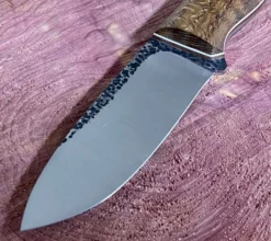 Coupon 🎁 Fiddleback Forge Bushcrafter 4" Blade W/ Curly Ash Handles ⌛ 12 Fiddleback Forge Bushcrafter 4