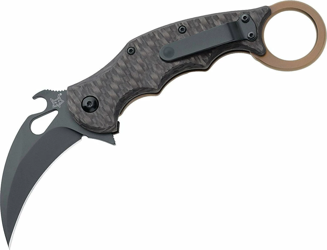 Brand new β FOX KNIVES Fox 01FX122 FX-599TIC Folding Karambit 2.55" ELMAX Carbon Fiber π 3 FOX KNIVES Fox 01FX122 FX-599TIC Folding Karambit 2.55" ELMAX Carbon Fiber
