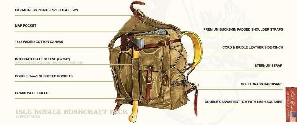 Coupon β FROST RIVER TRADING Frost River Isle Royale 730 Bushcraft Handmade Pack (USA) Canvas Packs π 5 FROST RIVER TRADING Frost River Isle Royale 730 Bushcraft Handmade Pack (USA) Canvas Packs