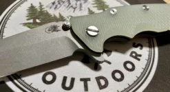 RICK HINDERER All Knife Brands Hinderer Eklipse Harpoon Spanto Knife Working Finish Blue/Translucent Green G10 3.5