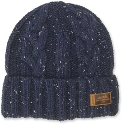 KAVU Mckinley Beanie - Cuffed Knit Cap (Navy) Hats & Accessories