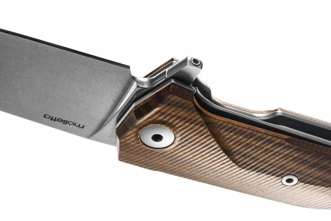 Outlet 😍 LionSteel KUR Flipper Knife - Santos Wood Handles (Italy) 🔔 4 LionSteel KUR Flipper Knife - Santos Wood Handles (Italy)