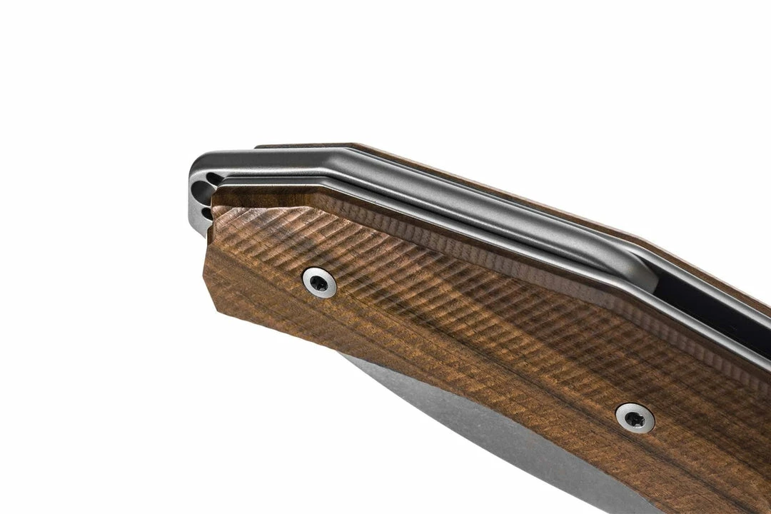 Outlet 😍 LionSteel KUR Flipper Knife - Santos Wood Handles (Italy) 🔔 6 LionSteel KUR Flipper Knife - Santos Wood Handles (Italy)