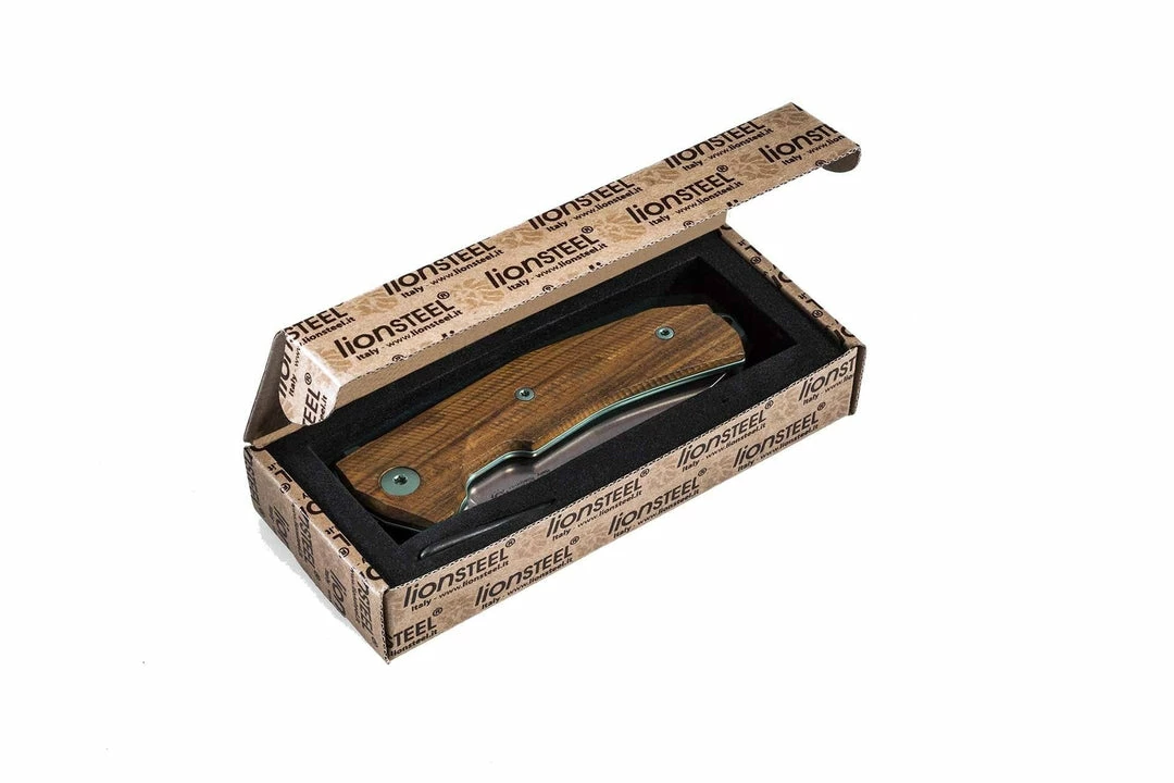 Outlet 😍 LionSteel KUR Flipper Knife - Santos Wood Handles (Italy) 🔔 7 LionSteel KUR Flipper Knife - Santos Wood Handles (Italy)