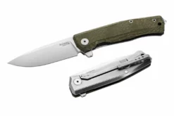 LionSteel MT01 CVG Myto Knife 3.27" M390, Green Micarta LionSteel Knives