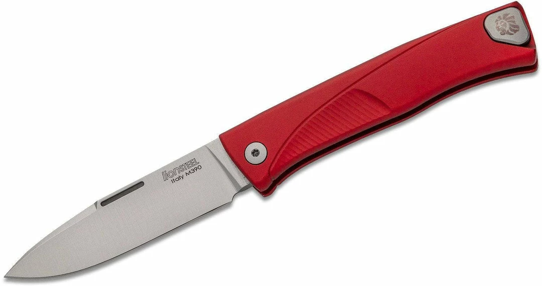 Buy ๐ LionSteel Knives LionSteel Thrill Slipjoint Folding Knife 3.15" M390 Satin Blade, Red โ๏ธ 3 LionSteel Knives LionSteel Thrill Slipjoint Folding Knife 3.15" M390 Satin Blade, Red