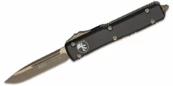 All Knife Brands Microtech 121-13AP Ultratech Auto OTF Knife 3.46" Bronze Apocalyptic, Black Handles