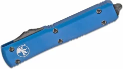 All Knife Brands Microtech 122-1BL Ultratech Auto OTF 3.46" Black D/E Blue Handles