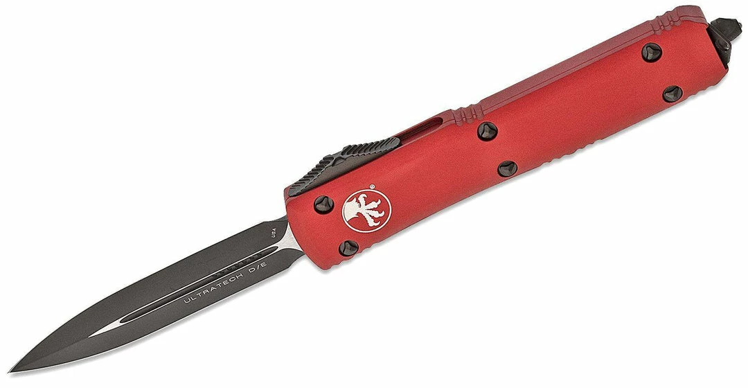 Buy π All Knife Brands Microtech 122-1RD Ultratech Auto OTF Knife 3.46" Double Edge Red Handle π 3 All Knife Brands Microtech 122-1RD Ultratech Auto OTF Knife 3.46" Double Edge Red Handle