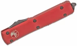 All Knife Brands Microtech 122-1RD Ultratech Auto OTF Knife 3.46" Double Edge Red Handle