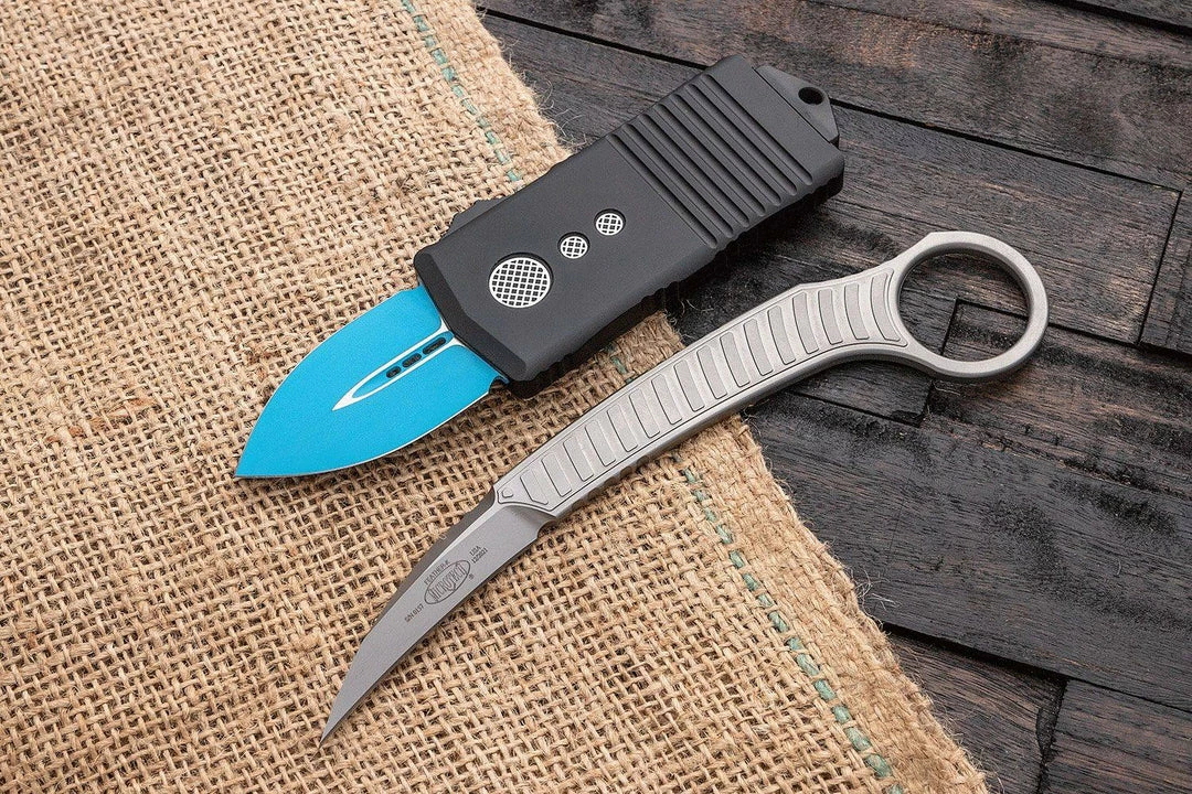 Wholesale π All Knife Brands Microtech 157-1JK Exocet Jedi Knight OTF Auto Knife 1.98" Blue D/E π 7 All Knife Brands Microtech 157-1JK Exocet Jedi Knight OTF Auto Knife 1.98" Blue D/E