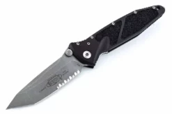 Microtech 161-11AP SOCOM Elite T/E Manual Black Handle - Apocalyptic Blade - Partial Serrations All Knife Brands