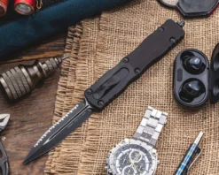 All Knife Brands Microtech 227-3T Dirac Delta Auto OTF Knife 3.79