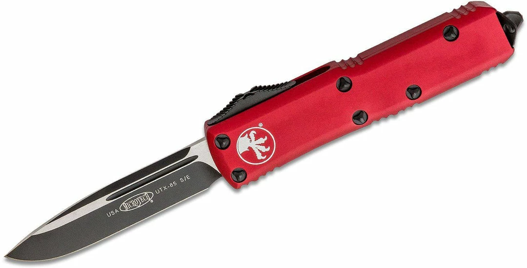 Cheap 🤩 Microtech 231-1RD UTX-85 Auto OTF Knife 3" Red Handles ❤️ 3 Microtech 231-1RD UTX-85 Auto OTF Knife 3" Red Handles