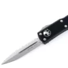 Microtech 232-12 UTX-85 D/E Black Handle Full Serrations Blade