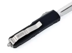 Microtech 232-6 UTX-85 D/E Black Handle Serration Satin Blade