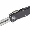 Microtech 702-12 Hera OTF Auto Knife 3.125" Stonewashed Plain/Serrated D/E