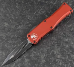 All Knife Brands MICROTECH 702-1RD HERA D/E BLACK STD RED HANDLES