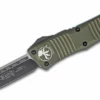 Microtech Combat Troodon Tanto OTF Auto Knife Green (3.8" Black) 144-1 OD All Knife Brands