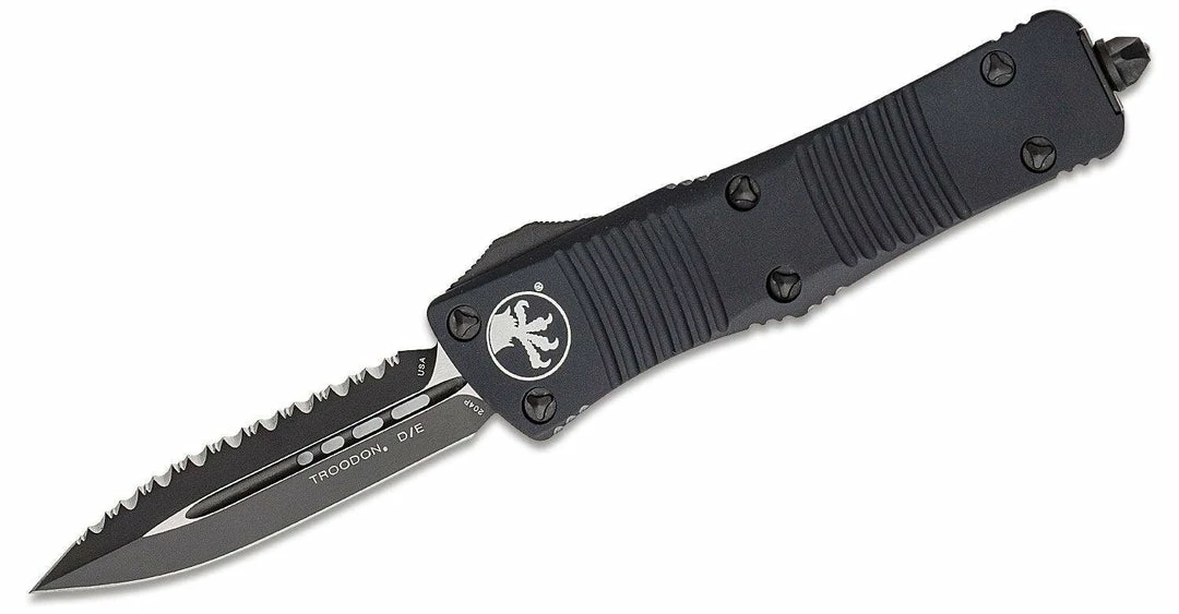 Flash Sale ๐ Microtech Troodon Tactical Auto OTF Knife Black Plain/Serrated D/E Blade All Knife Brands ๐ 3 Microtech Troodon Tactical Auto OTF Knife Black Plain/Serrated D/E Blade All Knife Brands